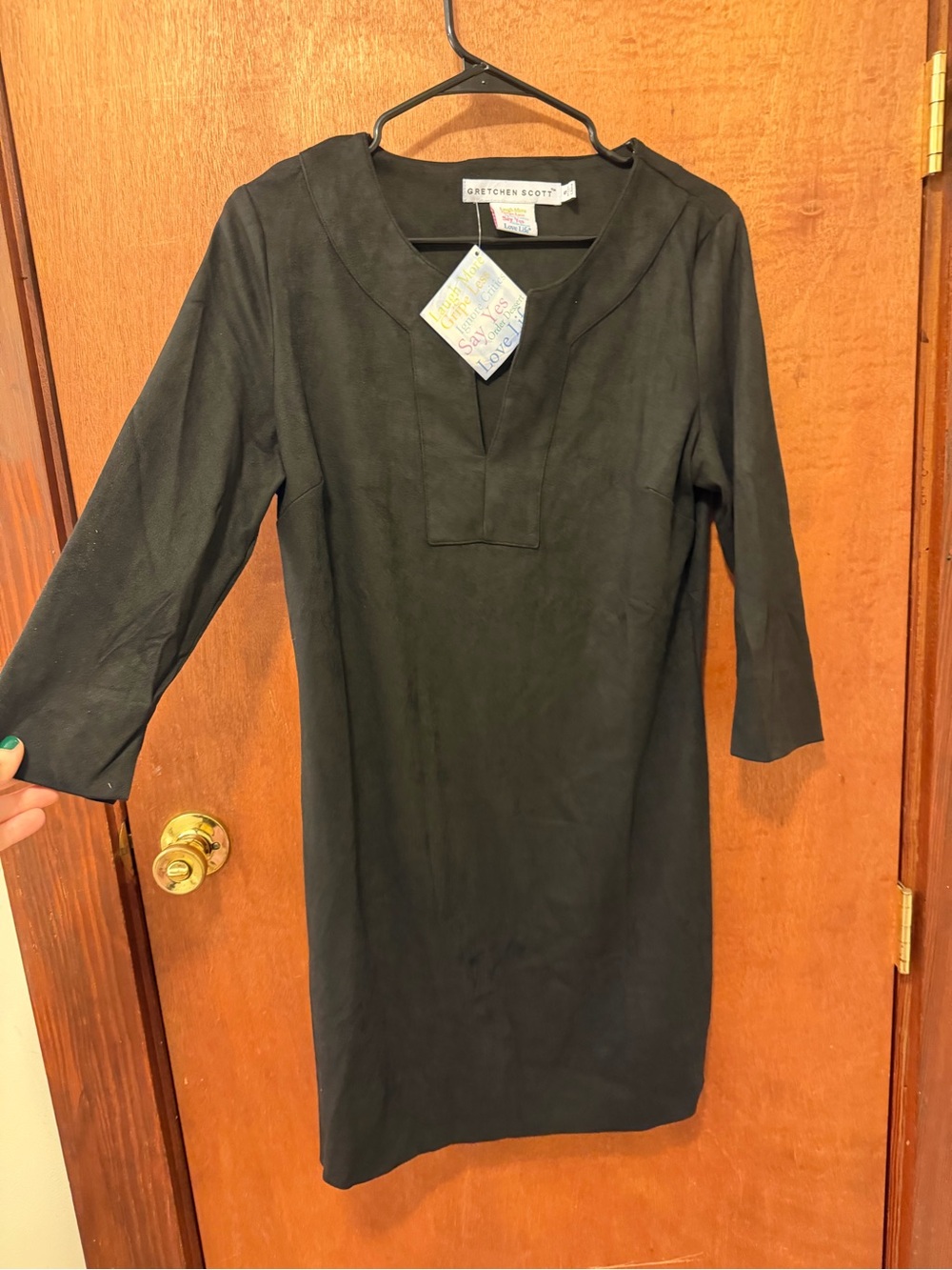 Gretchen Scott Designs Black Long Sleeve Shift Dress